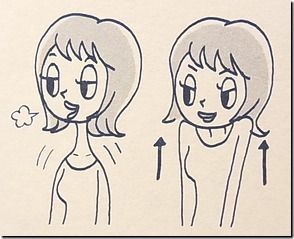 肩の脱力体操－自分でできるめまいケア1の説明図